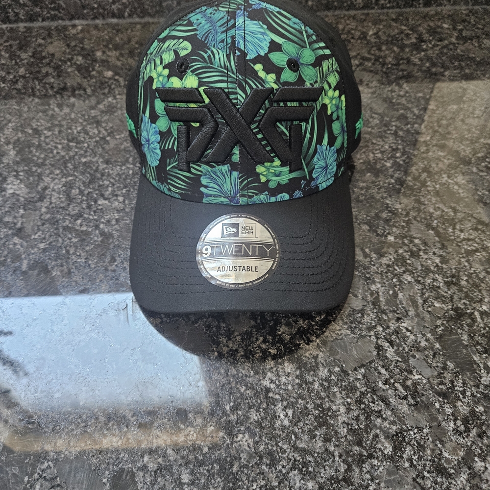 PXG Black and Green Floral Cap